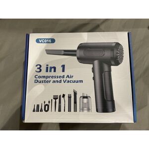 3 in 1 Compressed Air DusterPump & Wireless Vacuum Cleaner - 3 Level Adjustable